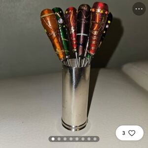 Pier 1 import hors d'oeuvre stainless steel picks